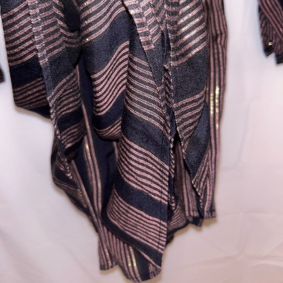 RAILS Jasmine Metallic Striped Blouson Dress- Navy/ Rose Gold Size Small - Picture 5 of 8